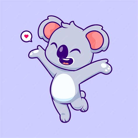 Free Vector Cute Happy Koala Cartoon Vector Icon Illustration Animal