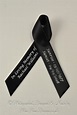 Black Memorial Ribbons - Or Choose Your Colour Personalised Funeral Ribbons