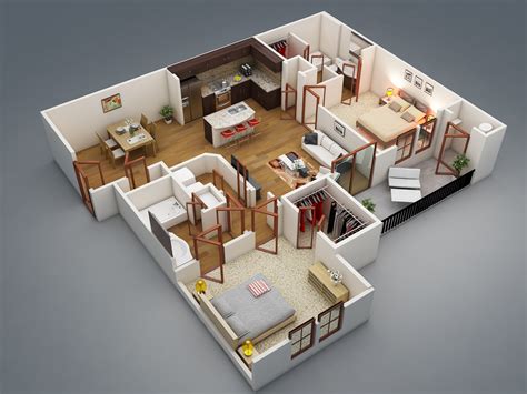 Parbhani Home Expert 2 Bhk 3d Floor Plan