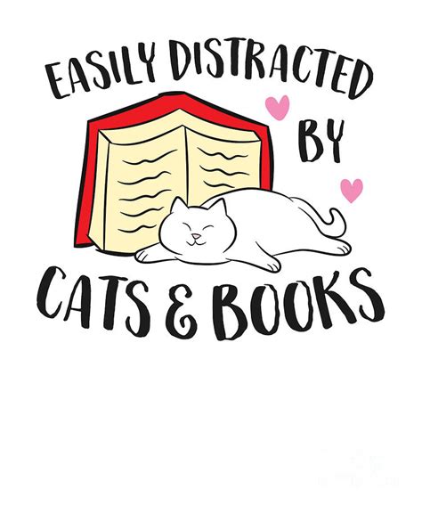 Easily Distracted By Cats And Books Love Books And Cats Tapestry