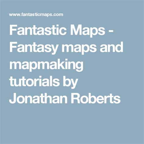 Fantastic Maps Fantasy Maps And Mapmaking Tutorials By Jonathan
