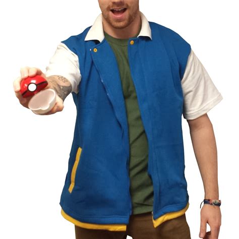 Pokemon Jacket Ash Ketchum Costume Shirt Cosplay Trainer Short Etsy Uk