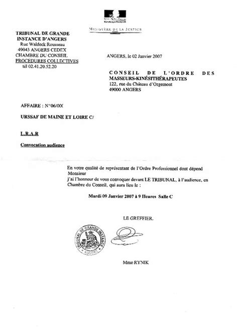 Lettre Type Tribunal D Instance Modele De Lettre Type