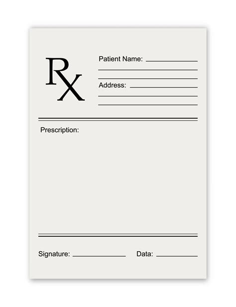 Rx Medical Prescription Empty Blank 7657039 Vector Art At Vecteezy