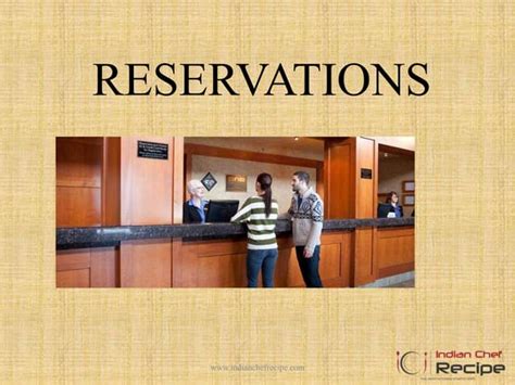 Reservation In Hotel Ppt