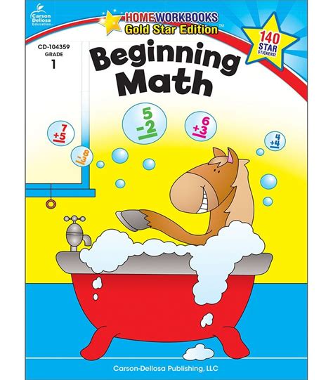 Carson Dellosa Education Home Workbooks Beginning Math Workbook Grade Paperback Build