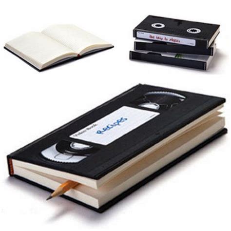 Retro Video Tape Cassette Shaped Notebook Diary Bookbinding Writing