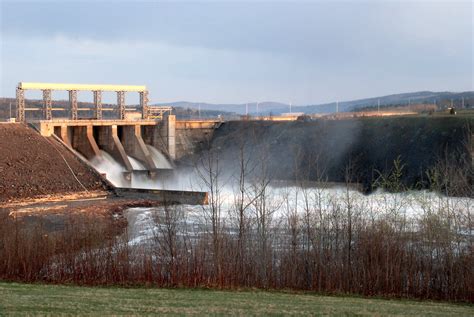 Dam Morning Mactaquac Dam During The Spring Flood Of 2008 Joe