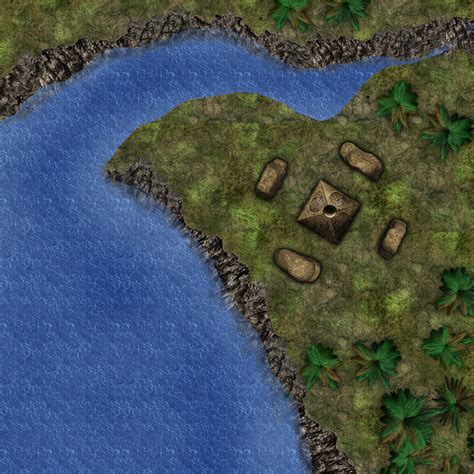 Free Dandd Battlemap Jungle Coast Temple The Dungeon Geek