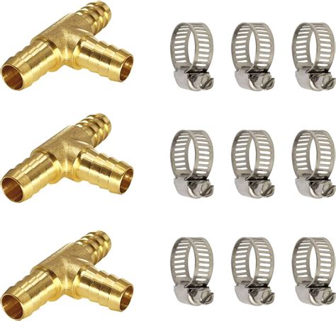 Amazon Com LIONMAX 3 Way Union Barb T Fitting 3 PCS 5 16 X 5 16 X 5