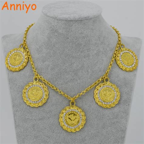 Buy Anniyo 50cm Turkish Coin Necklaces For Womengold
