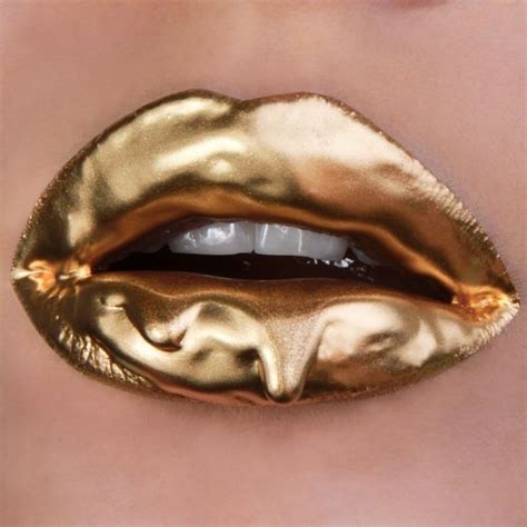 Account Suspended Gold Lips Gold Lipstick Lipstick Art