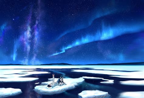 Wallpaper Fantasy Art Sky Stars Atmosphere Aurora Computer