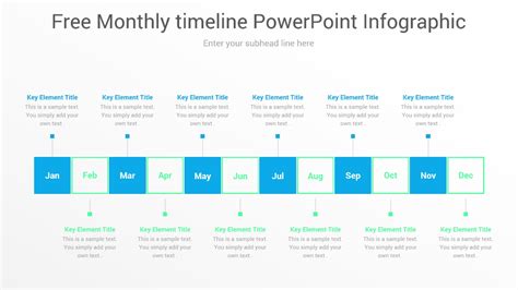 Free Monthly Timeline Powerpoint Infographic In 2020 Infographic