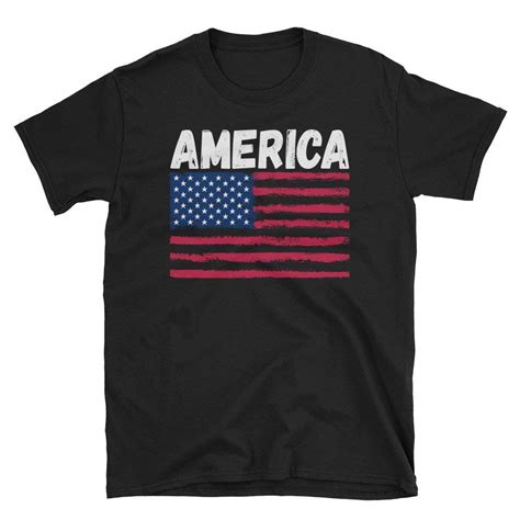 America With American Flag Unisex T Shirt Minaze