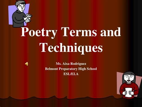 Ppt Poetry Terms And Techniques Powerpoint Presentation Free