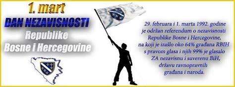 Uz 1 Mart Dan Nezavisnosti Republike Bosne I Hercegovine Elmedina
