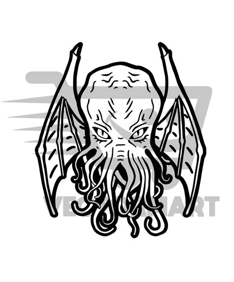 Cthulhu Vector At Collection Of Cthulhu Vector Free