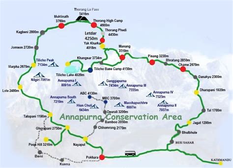 Annapurna Round Trekking Map Cost Itinerary Weather Distance