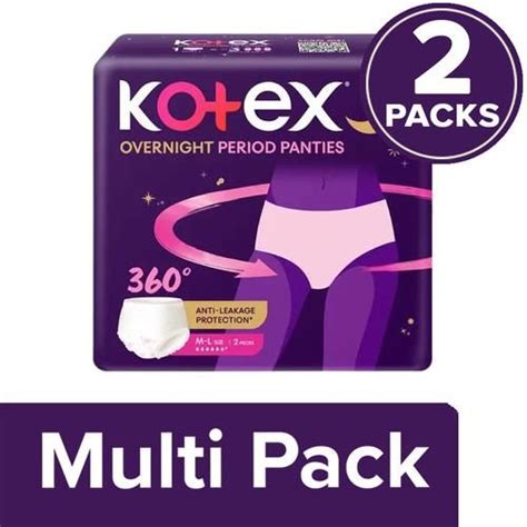 Buy Kotex Overnight Period Panties 360 Degree Anti Leakage Protection
