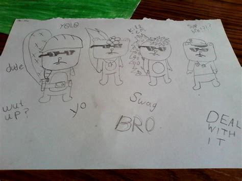 Swag Happy Tree Friends Drawing By Nuttydasquirel On Deviantart