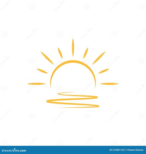 A Half Sun Is Setting Downwards Icon Vector Sunset Concept For Graphic