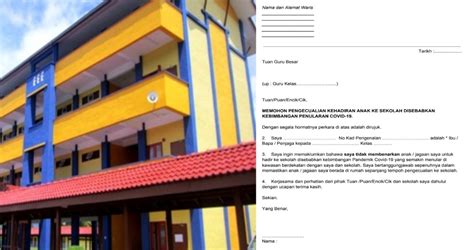 Harun bin din, pangsapuri delima, klang. Contoh Surat Tidak Hadir Ke Sekolah Kerana Bimbang ...