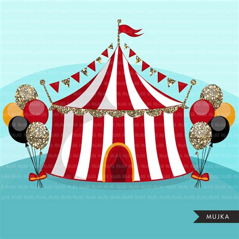 Glitter Circus Clipart Big Top Animal Clip Mujka Cliparts