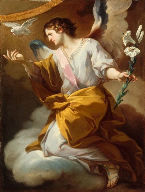 The Angel Of The Annunciation 18th C Corrado Giaquinto