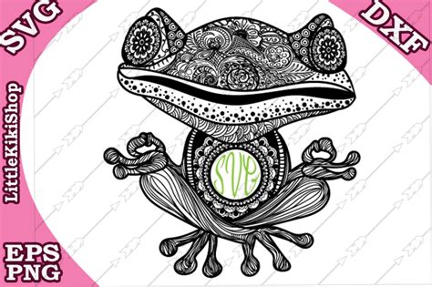 Yoga Frog Monogram Svg, MANDALA FROG SVG, Yoga Svg,Funny ...