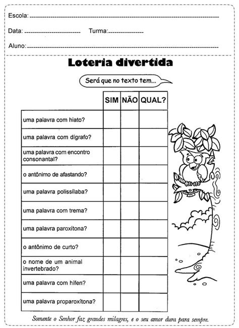 Atividades De Português 4° Ano Para Imprimir SÓ Escola
