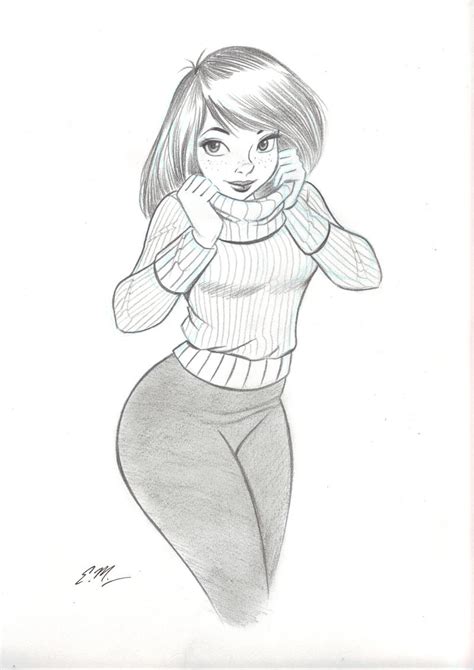 Sweater Girl Sketch By Em Scribbles On Deviantart