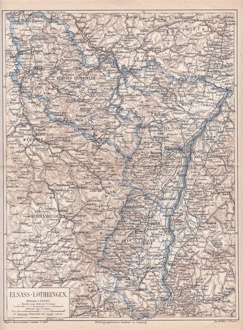 1875 Imperial Territory Of Alsace Lorraine In The German Etsy