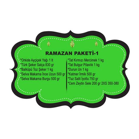 Ramazan Erzak Yardım Paketi Kolisi 11 Parça No 1 Fiyatı