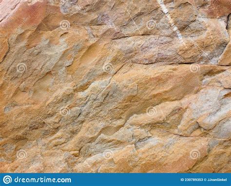 Natural Sandstone Rock Surface With Streaks Of Quartz Stock Image