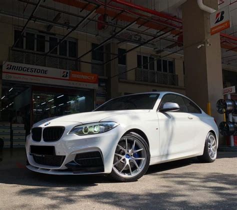 Bmw 2 Series M240i F22 White With Bbs Ri A Aftermarket Wheels Wheel Front