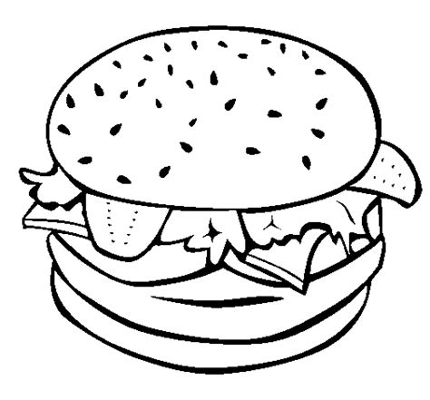 Hamburguesa Para Colorear