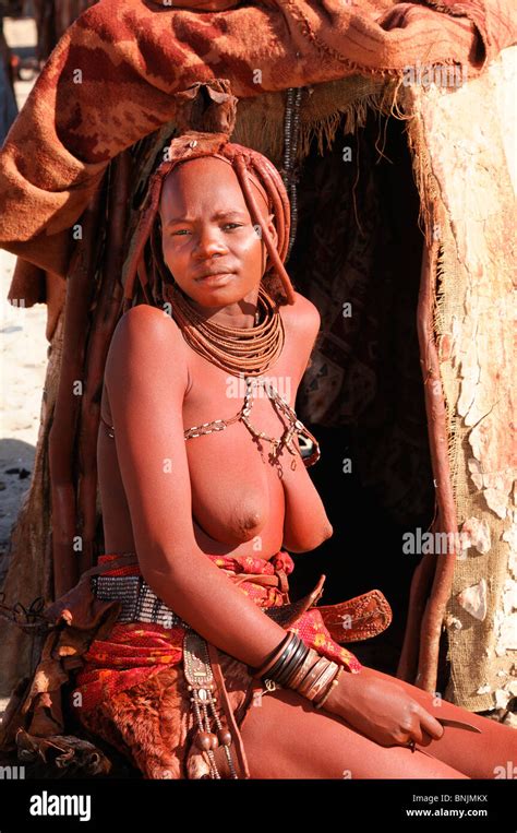 Himba Woman Himba Village Purros Kaokoland Kunene Region Namibia Africa