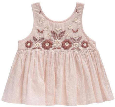 Louise Misha Maria Embroidered Flower Top Kids Outfits Girls Doll