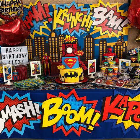 Super Hero Theme Birthday Party Super Hero Theme For A Kids Party