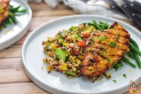 Quinoa Salad With Grilled Maple Chicken Delishar Singapore Cooking