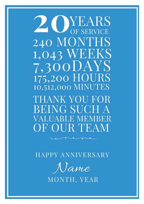 Happy anniversary to my one and only true cheers to another 20 years together! Work Anniversary Gift 20 Years Customizable Digital | Etsy