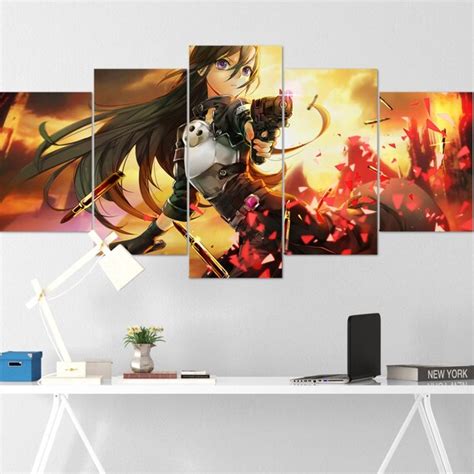 Anime Canvas Wall Art Anime Girl Poster Framed Ready To Hang Etsy Canada