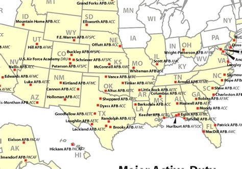Army Military Bases Map