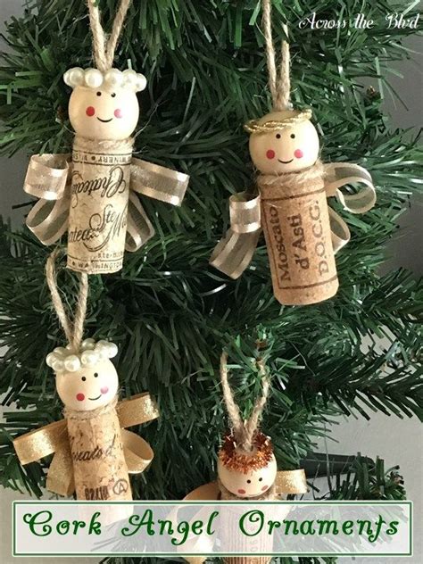 Wine Cork Angel Ornaments Across The Blvd Wine Cork Crafts Christmas