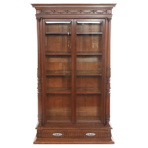 19th Century French Chaleyssin Freres Carved Walnut Cabinet For Sale At