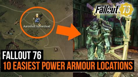 Fallout 76 10 Easiest Power Armor Locations Youtube