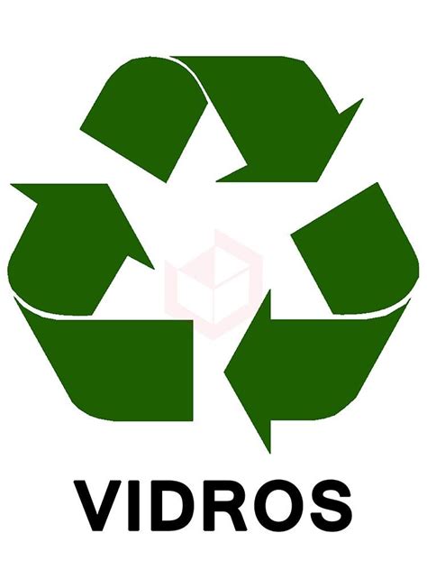 Adesivo Coleta Seletiva Verde Vidro Recycle Logo Recycling Teaching