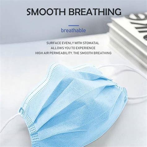 50pcs disposable protective mask with fda certified blue