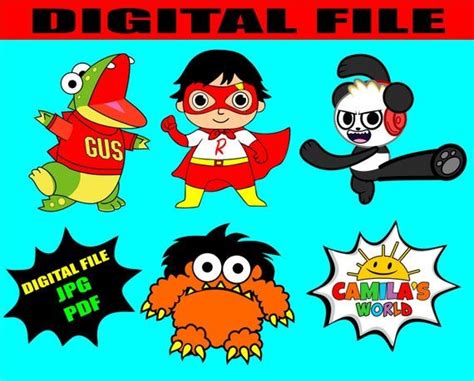 Welcome to ryan's world, celebrating all things @ryantoysreview! Printable Cutouts Ryan Toys Review, Digital File Gus ...